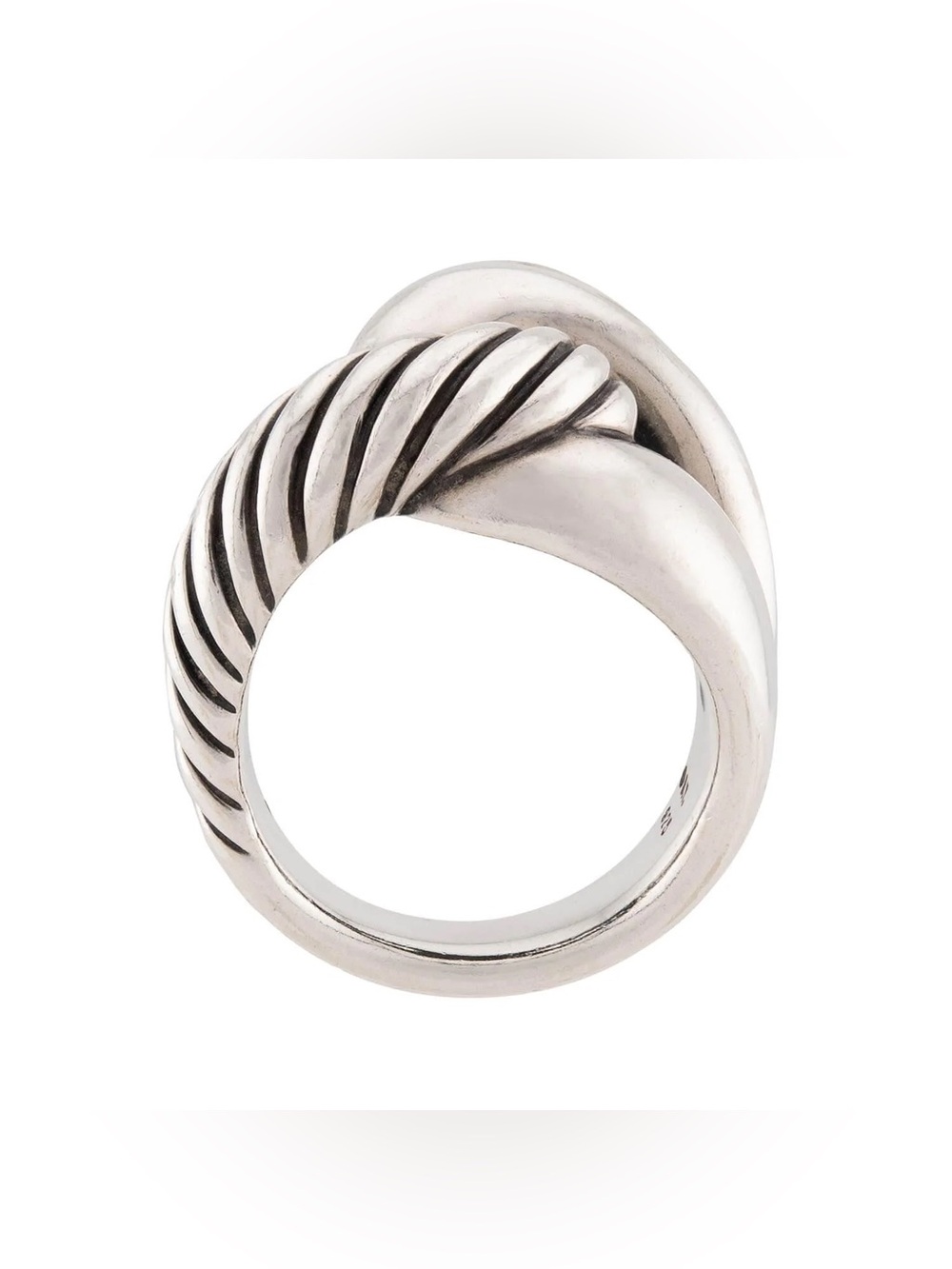 David Yurman Cable Infinity Knot 925 Sterling Silver Size 7 Width-15 mm - Picture 2 of 7